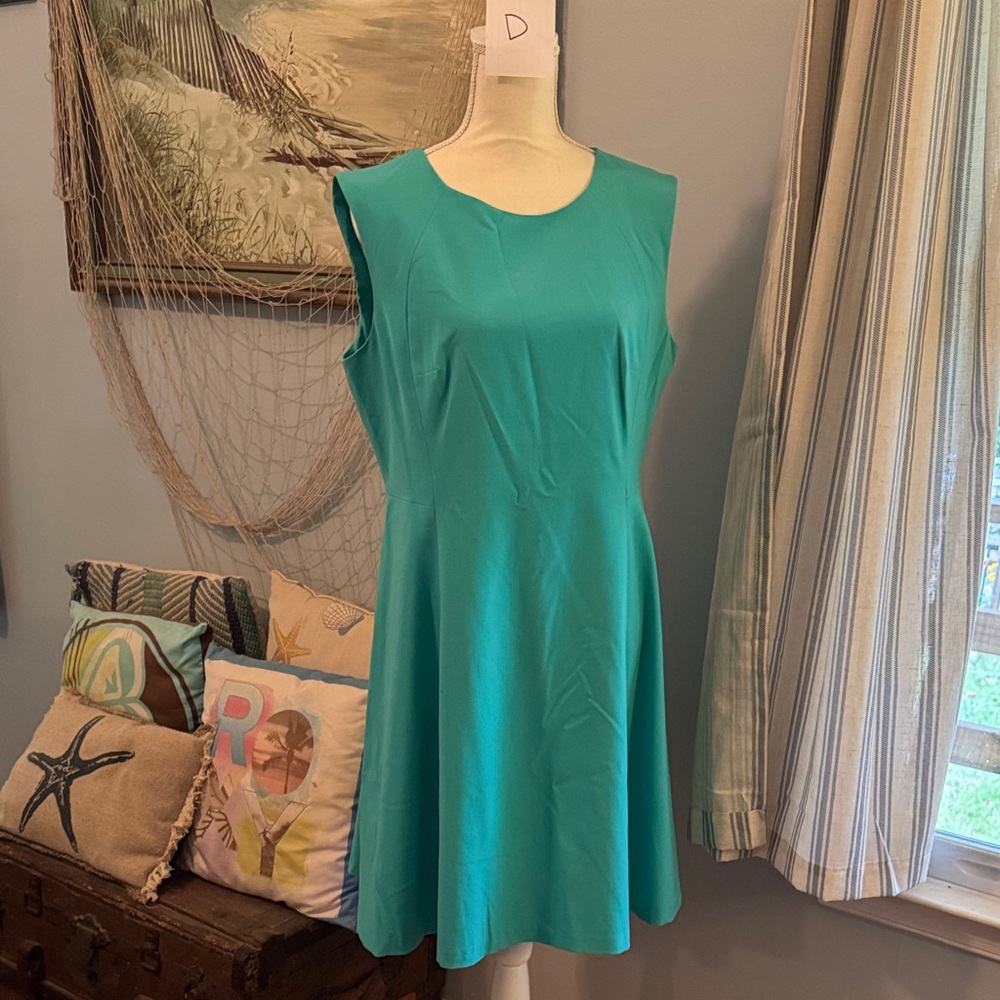 Nine West Teal Sleeveless Dress